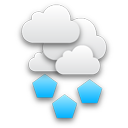 Cubierto con lluvia escasa