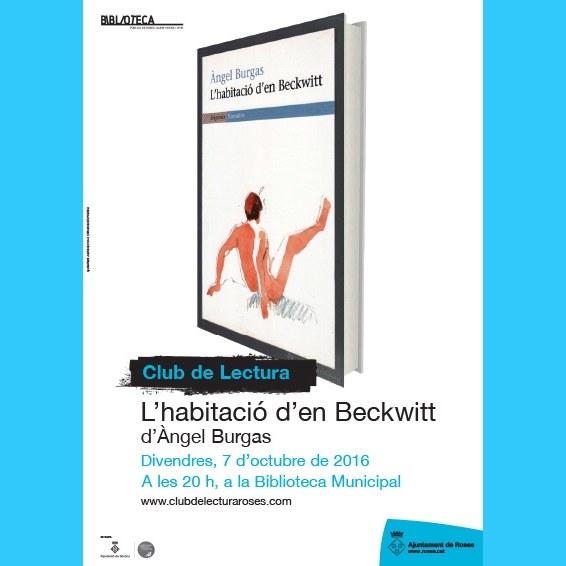 Club de lectura: L'habitació d'en Beckwitt amb l'autor Àngel Burgas