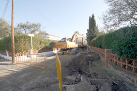 Inici obres carrer Baix Camp