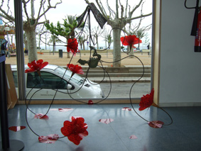 L'escultura que s'exposa al hall