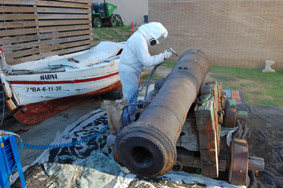 Procés restauració canó 