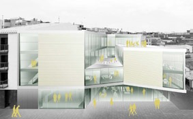 Façana nou equipament cultural Riera