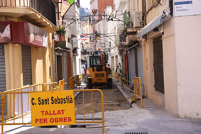Inici obres carrer Sant Sebastià