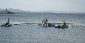 Moment del simulacre a Roses