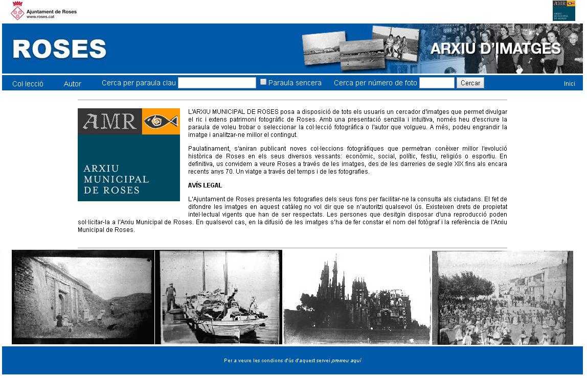 Captura de pantalla del cercador fotogràfic