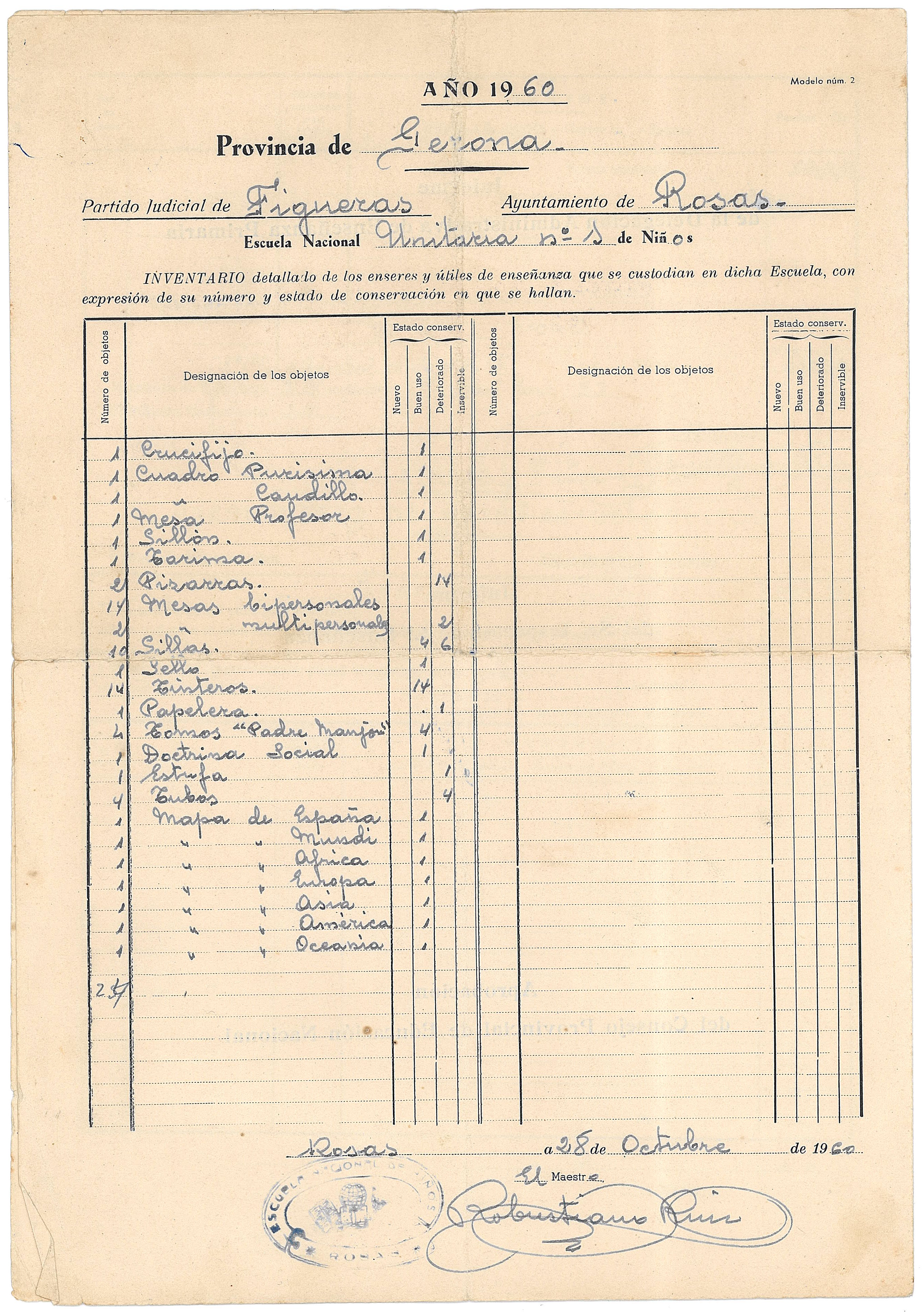Inventari de l'Escola Narcís Monturiol