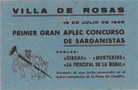 Propaganda del I Aplec de Sardanes de Roses
