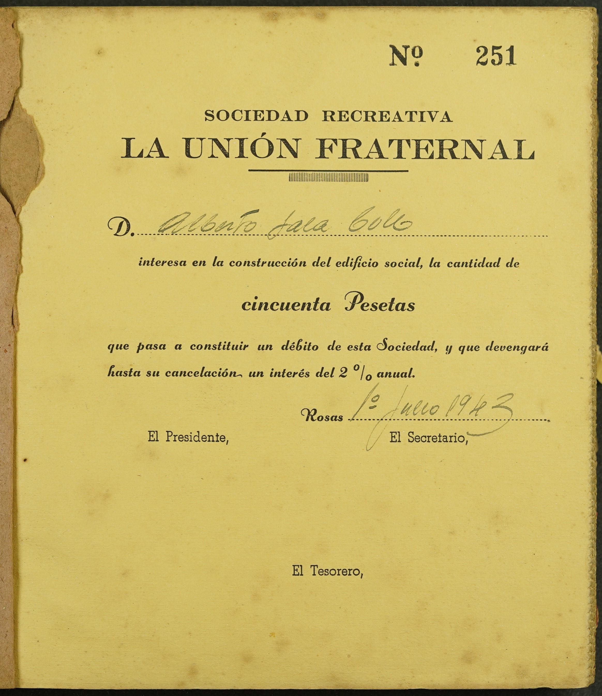 Acció per a la construcció de la seu de la SUF