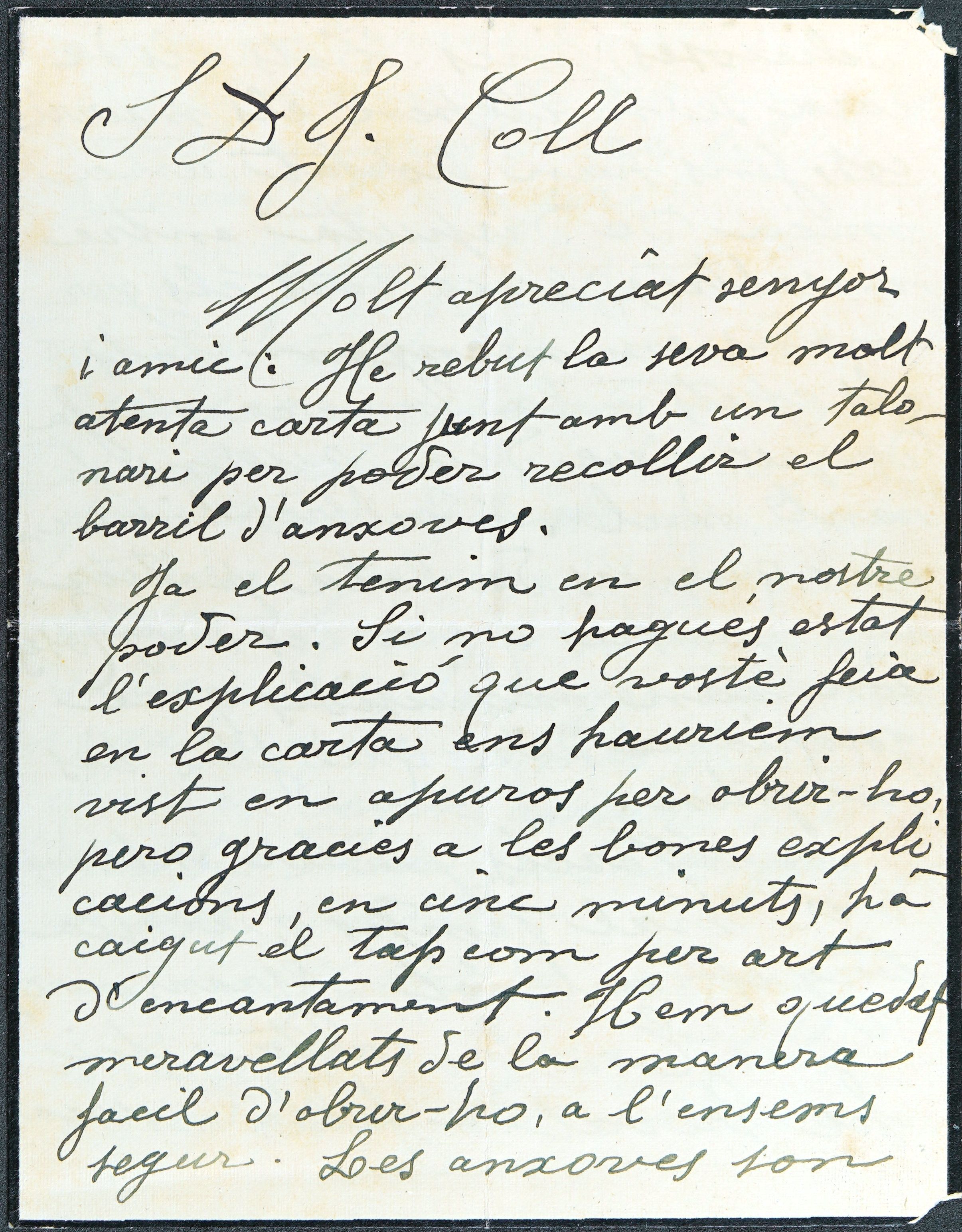 Carta de Vilrrúbia a Coll