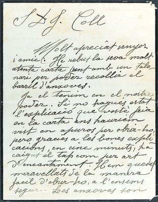 Carta de Vilrrúbia a Coll