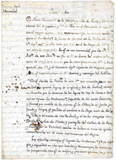 Memorial a la Corona de 1770