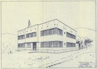 Perspectiva del projecte de caserna de 1935