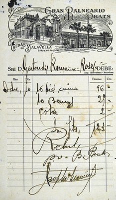 Factura del Balne Prats