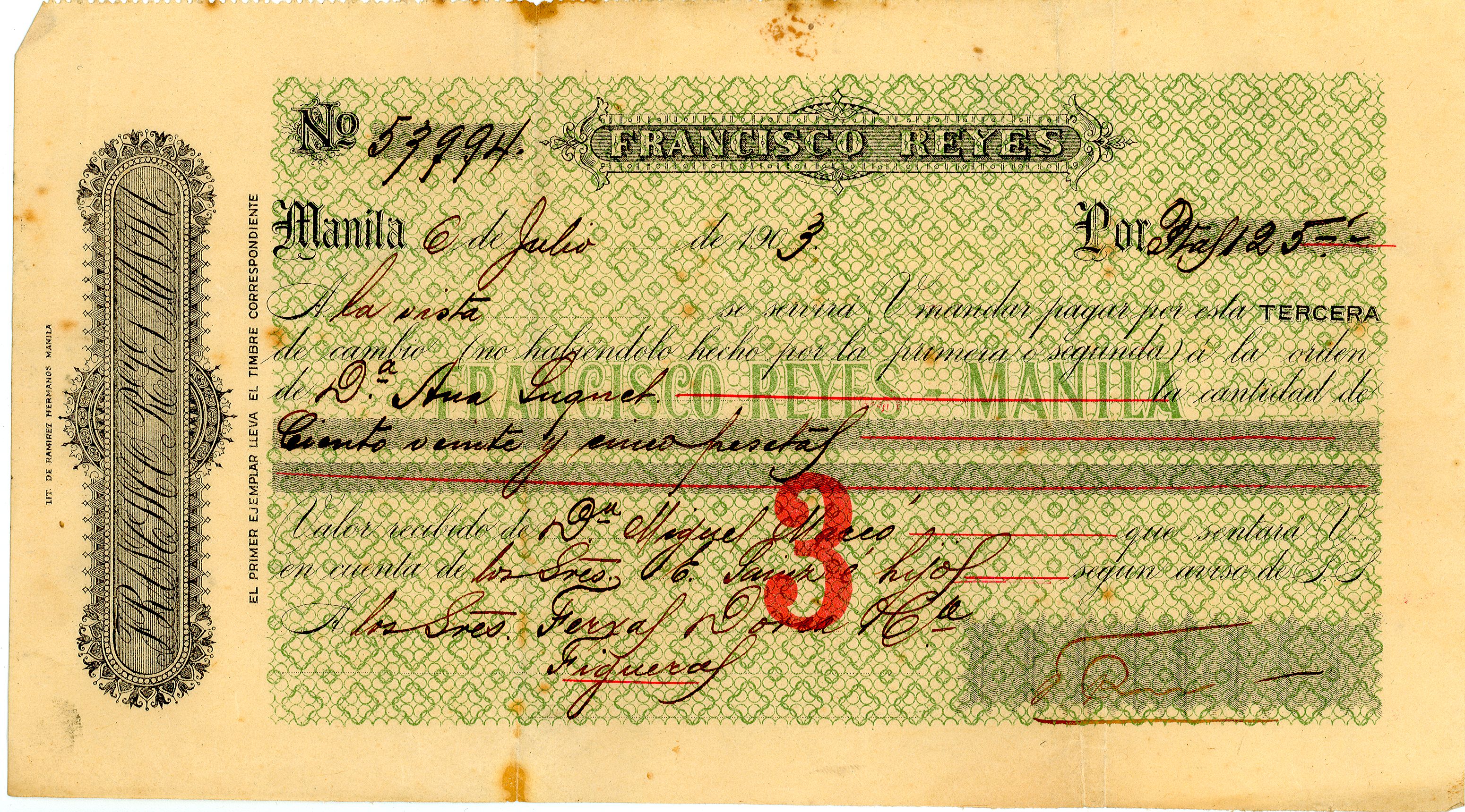 Lletra de canvi de Miquel Marcó