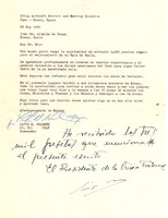 Carta del comandant de Pení de 1962