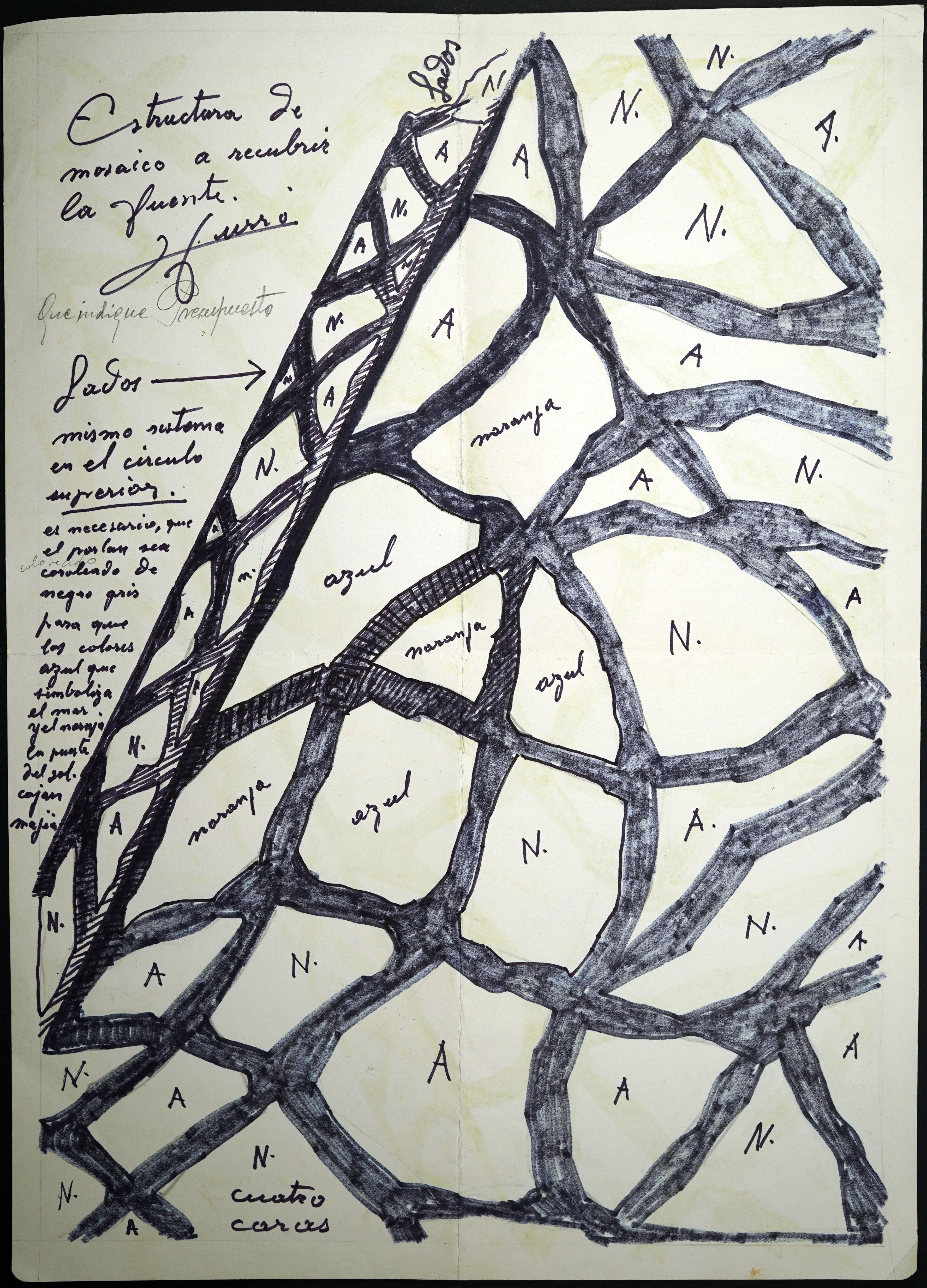 Projecte de mosaic de la font d'en Xameca