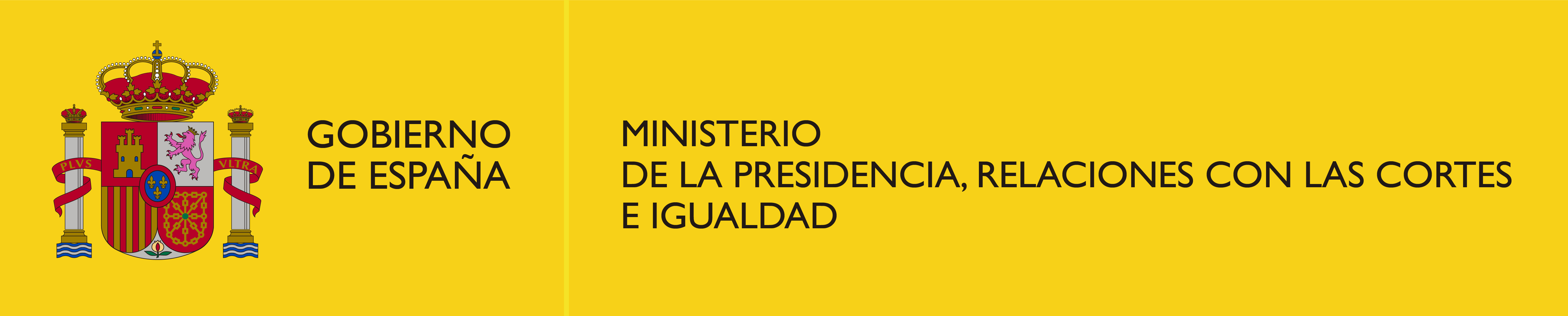 Logo Ministerio de la Presidencia, Relaciones con las Cortes e Igualdad color