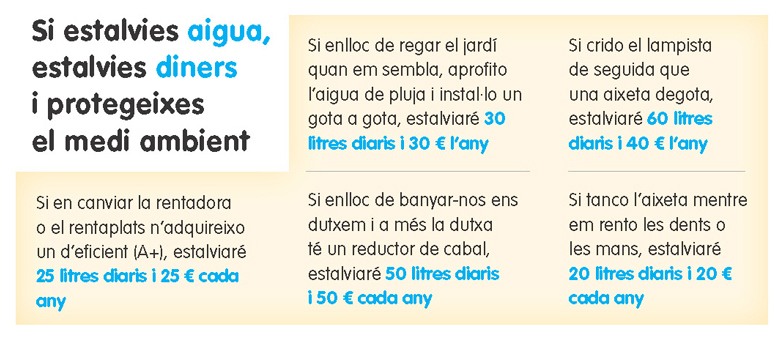 Si estalvies aigua, estalvies diners
