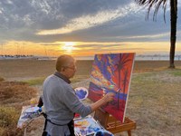 22 concursants plasmen la bellesa de la posta de sol rosinca en el concurs de pintura ràpida d’enguany