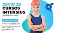 Darreres places disponibles per a les activitats d’estiu de la Piscina Municipal 