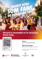 Donació de sang a Roses: dijous 20 d’agost