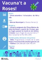 Els propers dimecres, 29 de setembre, i divendres, 1 d'octubre, vacunació sense cita a Roses