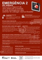 La fase 2 d’emergència per sequera limita l’ús d’aigua a 180 litres per habitant i dia 