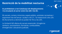 La Generalitat de Catalunya prorroga les mesures anticovid fins al 23 de novembre