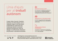 La Generalitat obre una convocatòria d’ajuts per a autònoms