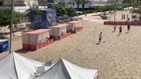 La platja de Santa Margarida acull els partits de la Primera Divisió Femenina de futbol platja