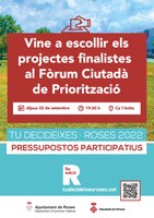 L'Ajuntament convoca el Fòrum Ciutadà per escollir els projectes finalistes dels Pressupostos Participatius 2022