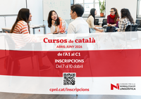 Les inscripcions als cursos de català del tercer trimestre (del nivell A1 al C1), a partir del 7 d’abril
