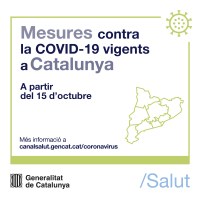 Mesures contra la COVID-19 vigents des del 15 d'octubre