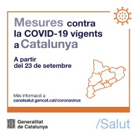 Mesures contra la COVID-19 vigents des del 23 de setembre