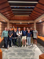 Recepció a l’Ajuntament de Roses de l’equip americà de Rem de Mar