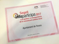 Roses revalida el Segell Infoparticipa a la qualitat i la transparència del web roses.cat