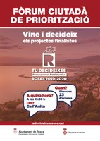 Sessió del Fòrum Ciutadà per triar els projectes dels Pressupostos Participatius 2020