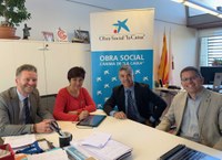 Signatura conveni amb l'Obra Social La Caixa per la realització de la Festa de la Vellesa 2019