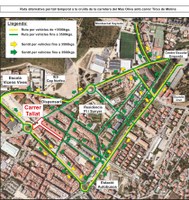 Tall de trànsit del carrer Tirso de Molina- carretera del Mas Oliva a partir de divendres 22 d’abril 