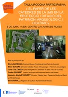 Taula rodona sobre el paper de les càtedres històriques i arqueològiques de la UdG